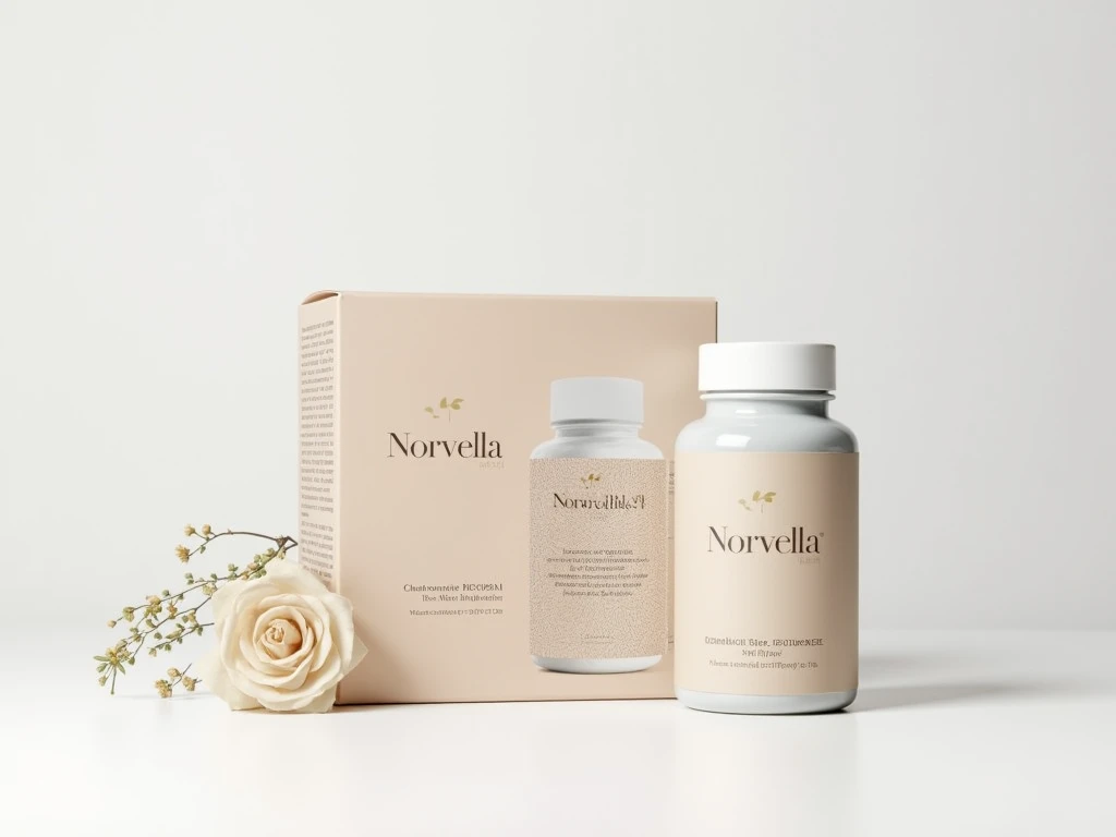 Norvella dietary supplement bottle and packaging